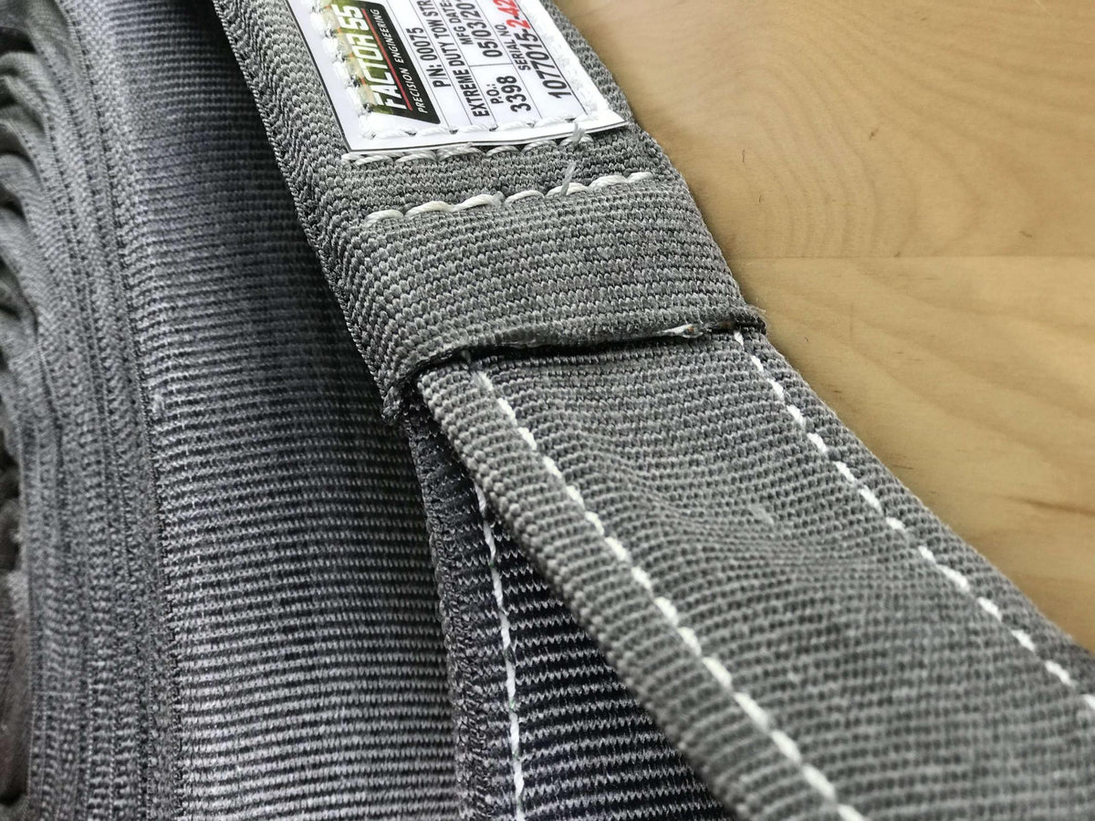Factor 55 30 Foot Tow Strap Extreme Duty 30 Foot x 2 Inch Gray