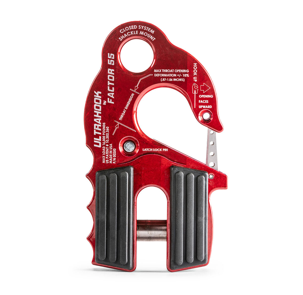 Factor 55 UltraHook Closed System Winch Shackle Mount Green