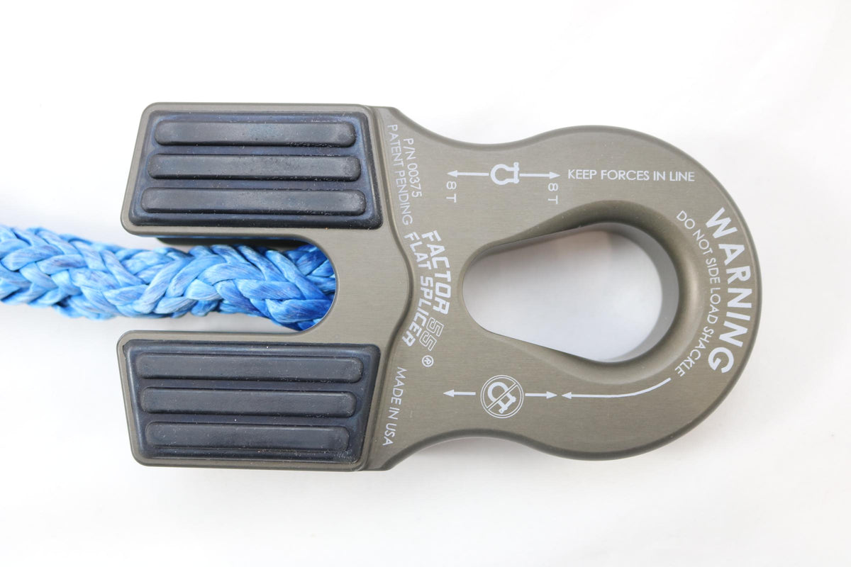 Factor 55 Winch Line Shackle Mount Splice On Foldable Gray