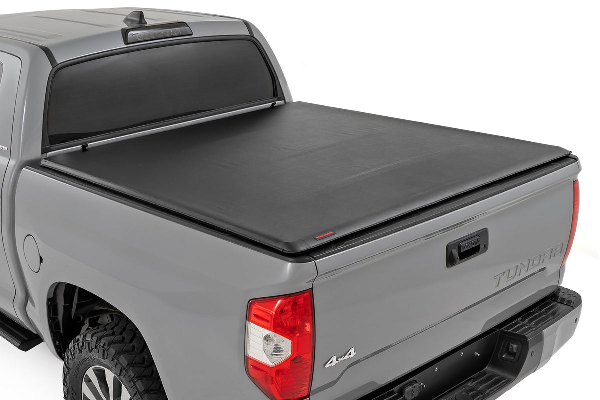 Rough Country Soft Roll Up Bed Cover | 5'7" Bed | Toyota Tundra 2WD/4WD (2007-2021)
