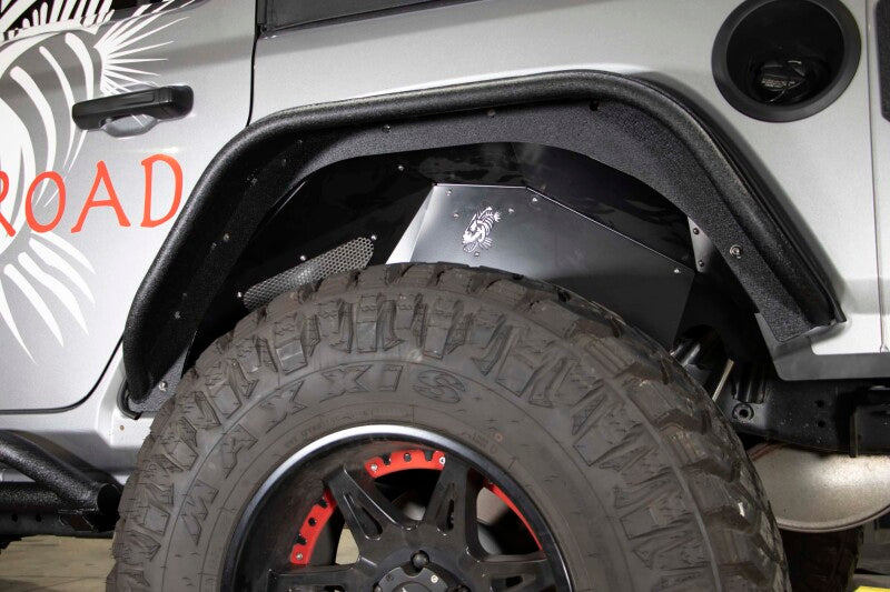 Fishbone Offroad 2018+ Jeep Wrangler JL Rear Pair Aluminum - Black Powdercoat Inner Fenders