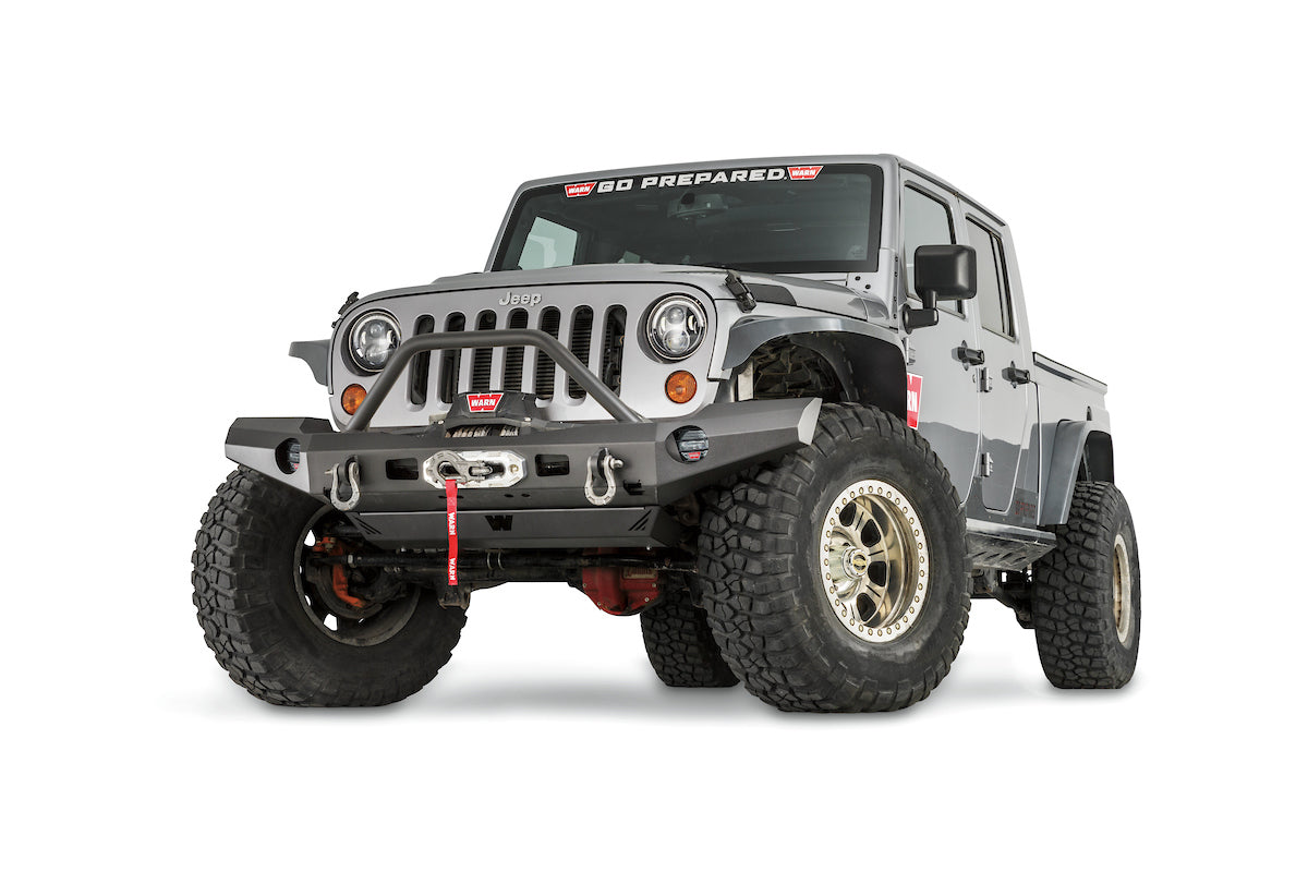 WARN Elite Front Bumper with Grille Guard Tube for 2007-2018 Jeep Wrangler JK