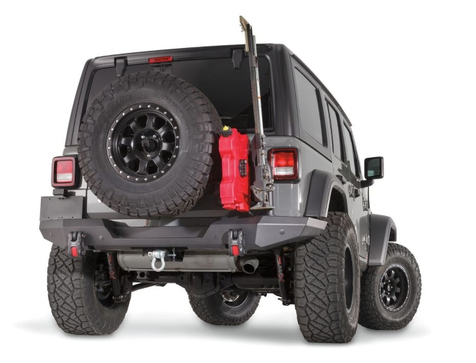 WARN Elite Rear Bumper for 2018-2026 Jeep Wrangler JL - Tire Carrier Compatible