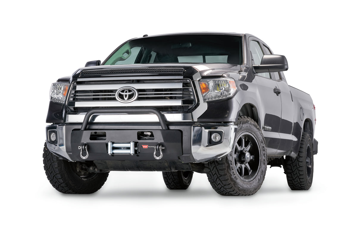 WARN Semi-Hidden Winch Mount with Grille Guard for 2014-2021 Toyota Tundra