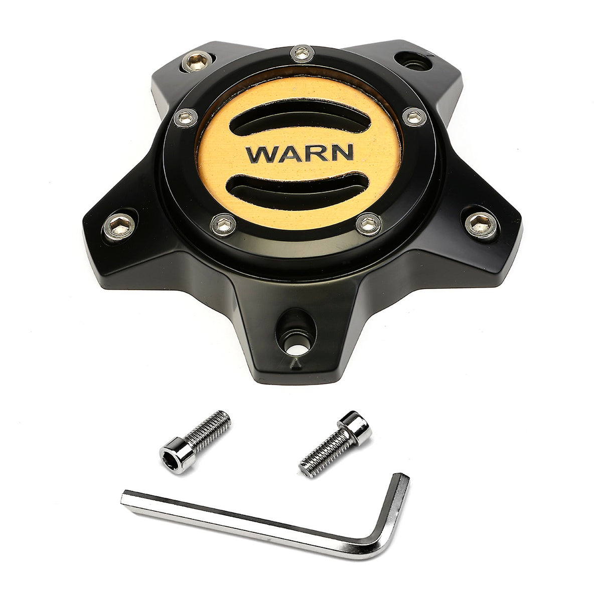 WARN Replacement Wheel Center Cap - Black/Gold 5 Lug