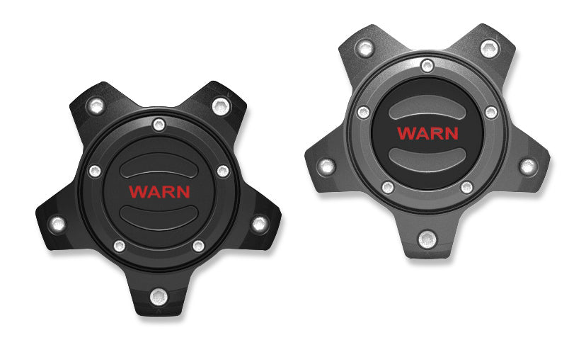 WARN Optional Wheel Center Cap - Black/Red 5 Lug
