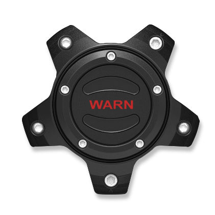 WARN Optional Wheel Center Cap - Black/Red 5 Lug