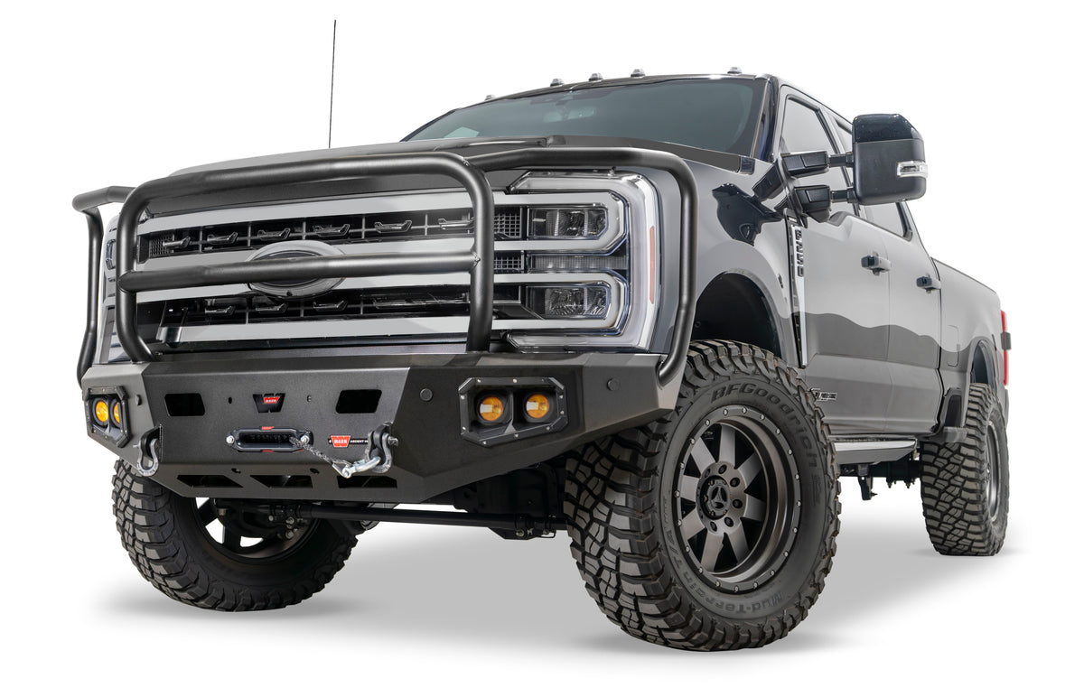 WARN Ascent HD Front Bumper with Full Grille Guard for 2023-2026 Ford Super Duty