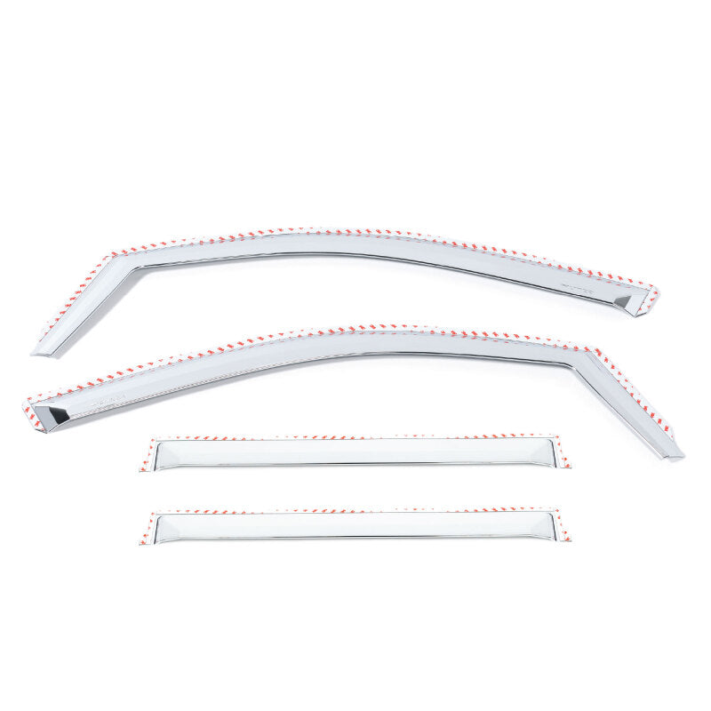 Putco 14-14 Chevrolet Silverado HD - Crew Cab (Set of 4) Element Chrome Window Visors