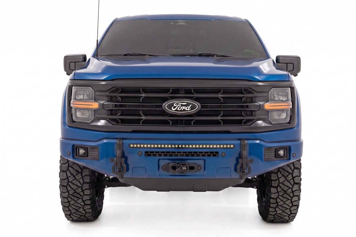 Rough Country FXS Front Bumper | E9 Argon Blue | EcoBoost | Ford F-150 2WD/4WD (2021-2025)