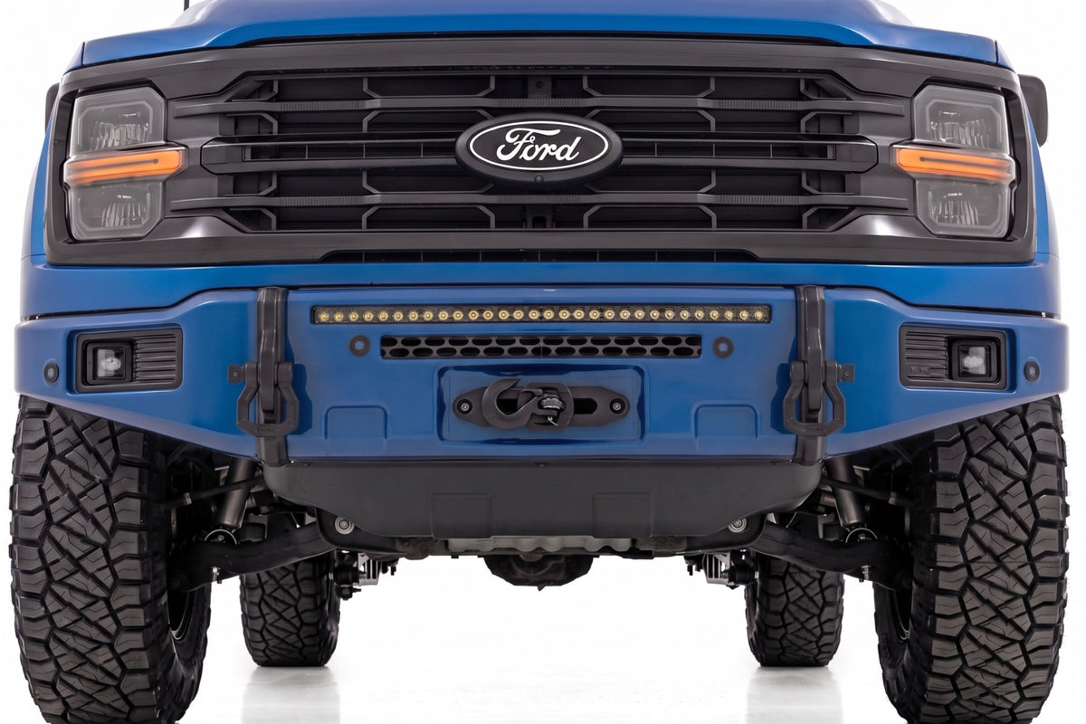 Rough Country FXS Front Bumper | E9 Argon Blue | EcoBoost | Ford F-150 2WD/4WD (2021-2025)