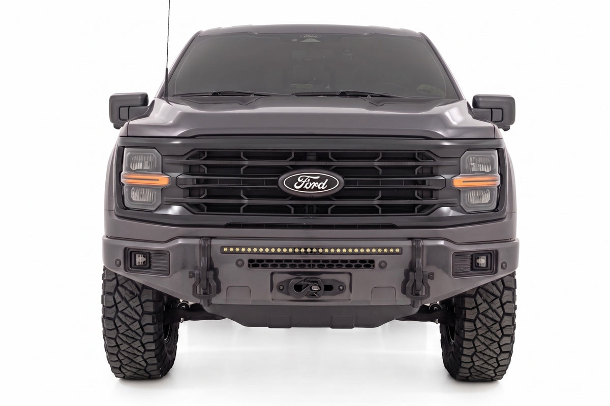 Rough Country FXS Front Bumper | M7 Carbonized Gray | EcoBoost | Ford F-150 2WD/4WD (2021-2025)