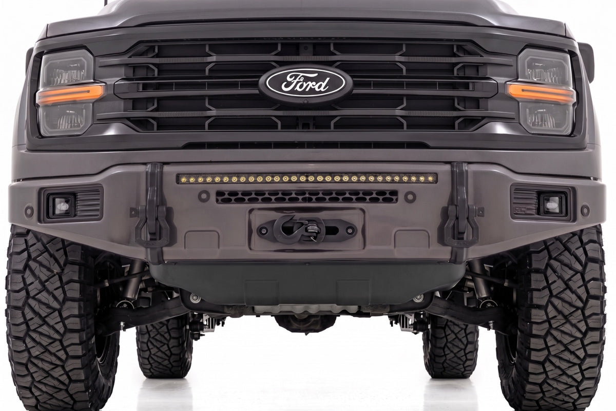 Rough Country FXS Front Bumper | M7 Carbonized Gray | EcoBoost | Ford F-150 2WD/4WD (2021-2025)