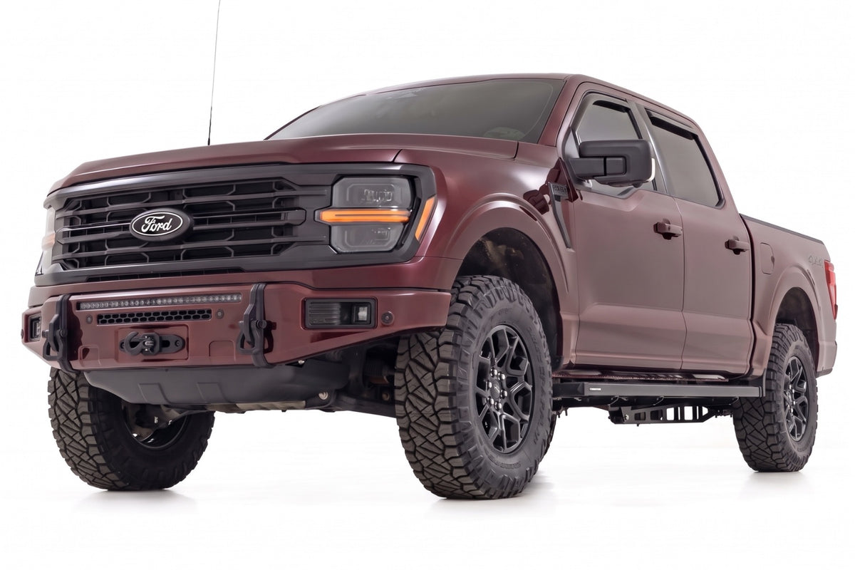 Rough Country FXS Front Bumper | E2 Magma Red | EcoBoost | Ford F-150 2WD/4WD (2021-2025)