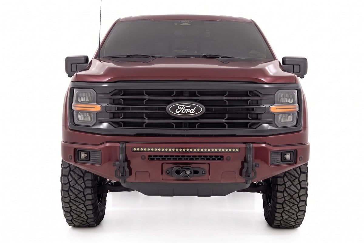 Rough Country FXS Front Bumper | E2 Magma Red | EcoBoost | Ford F-150 2WD/4WD (2021-2025)