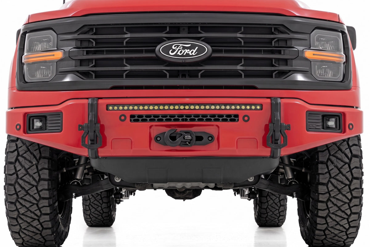 Rough Country FXS Front Bumper | PQ Race Red | EcoBoost | Ford F-150 2WD/4WD (2021-2025)