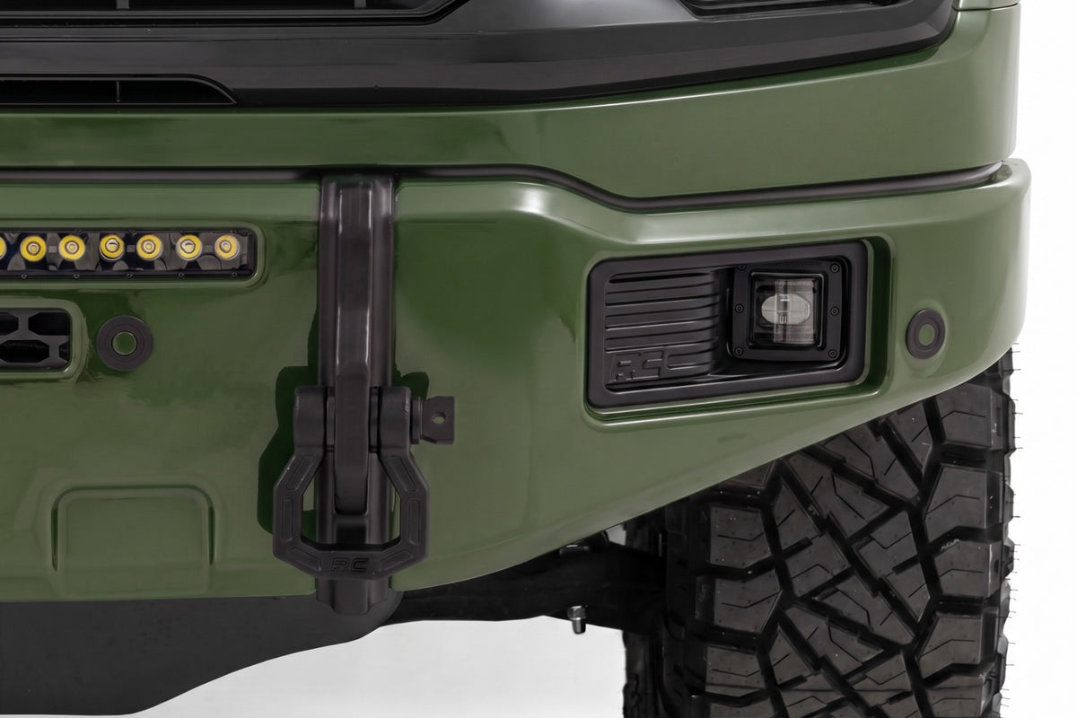 Rough Country FXS Front Bumper | DB Shelter Green | EcoBoost | Ford F-150 2WD/4WD (2021-2025)