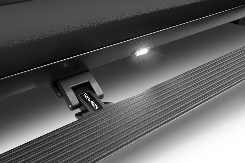 RealTruck 22-24 Toyota Tundra DC 4dr VoltStep Electric Running Board Kit (No Drill) - Tex. Blk