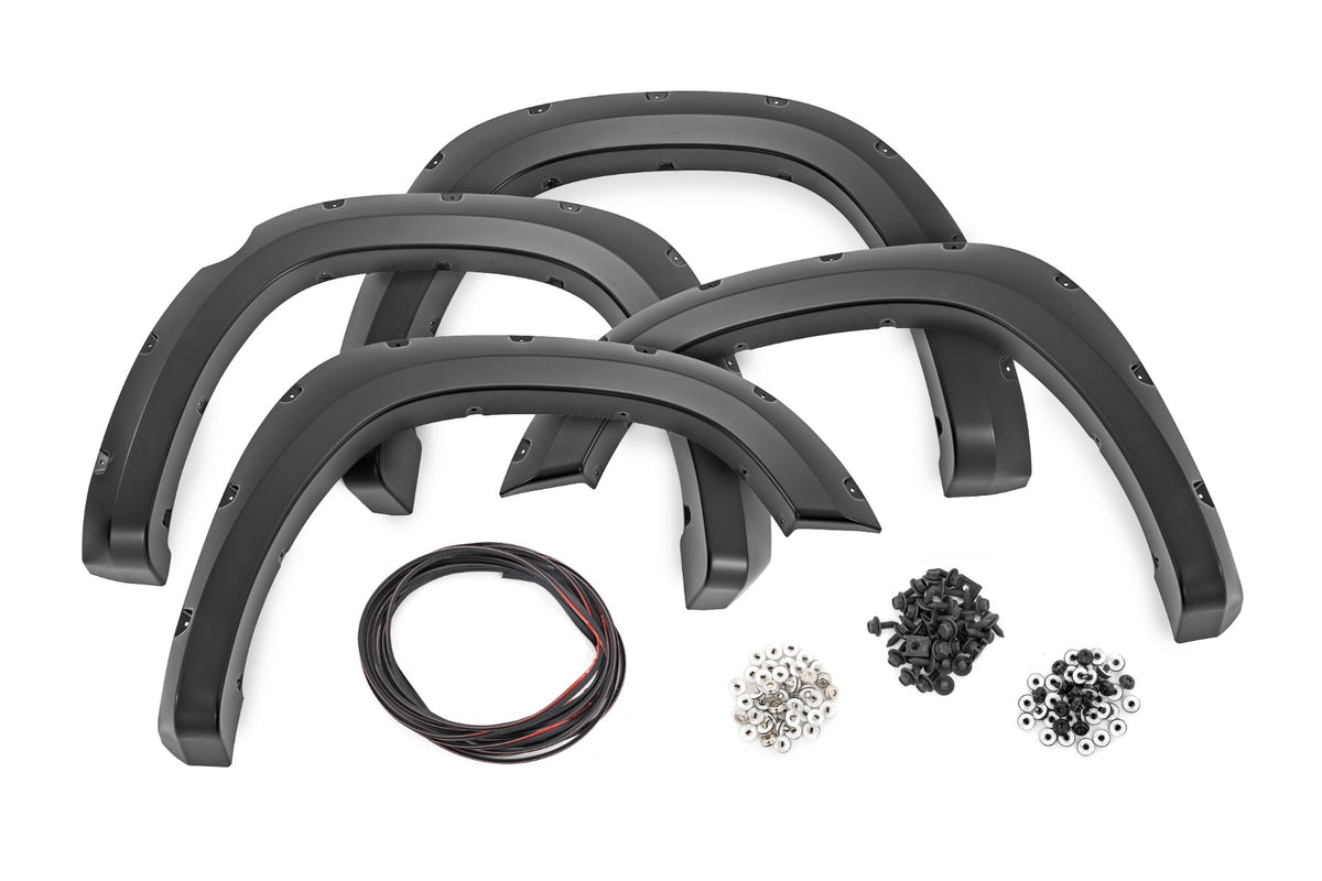 Rough Country Pocket Fender Flares | PX8 Black Crystal | Ram 1500 2WD/4WD (2019-2024)