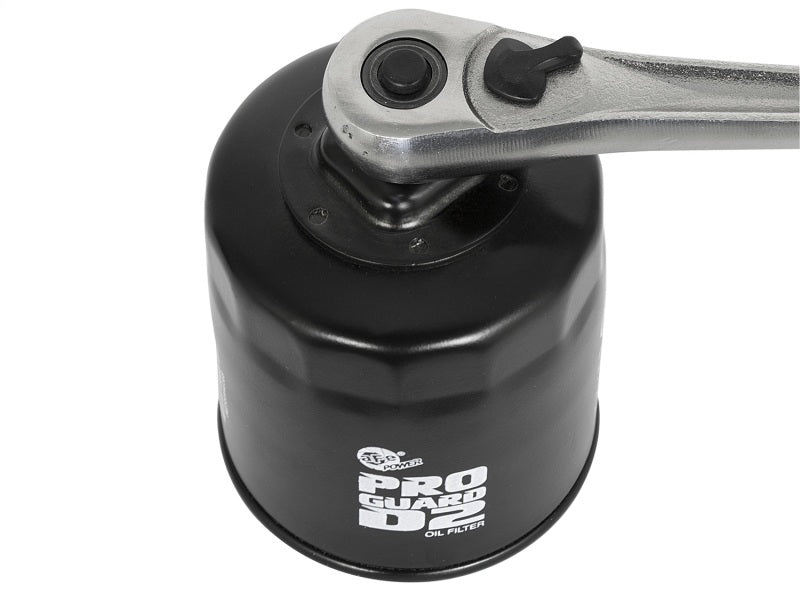 aFe ProGuard D2 Oil Filter w/ 3/8in Ratchet Drive to Remove Filter 07-11 Jeep Wrangler JK V6-3.8L