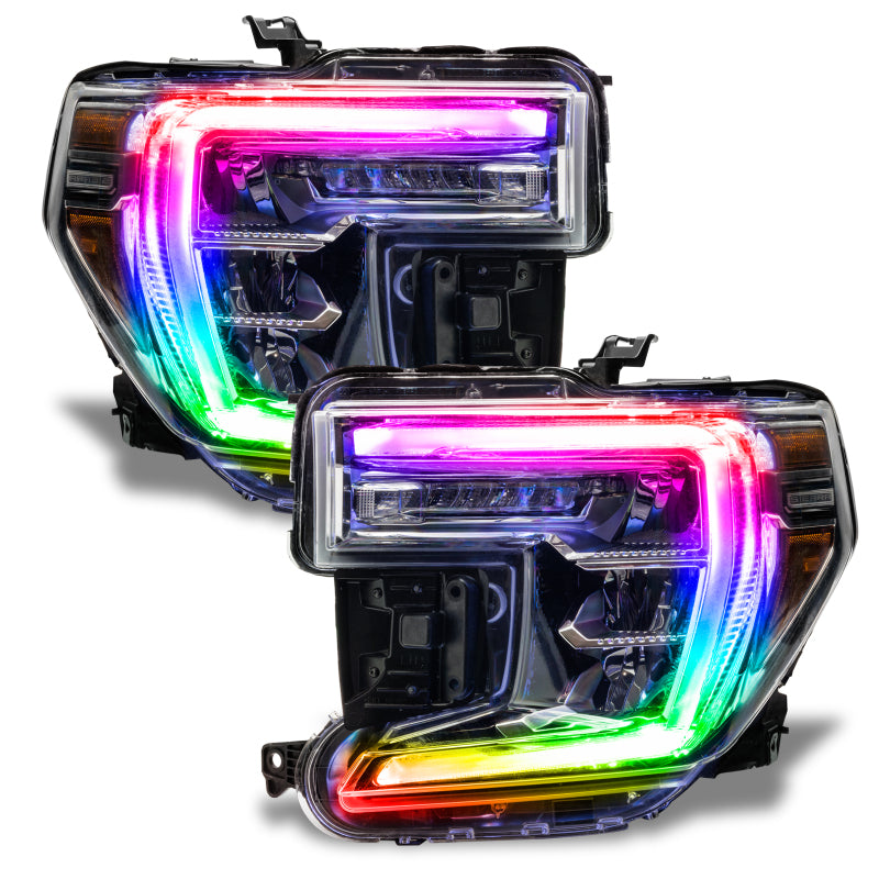 Oracle 19-21 GMC Sierra 1500 RGB+W Headlight DRL Upgrade Kit - ColorSHIFT 2