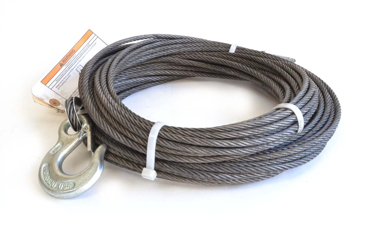 WARN Replacement Steel Winch Rope - 1/4 in x 100 ft, Galvanized