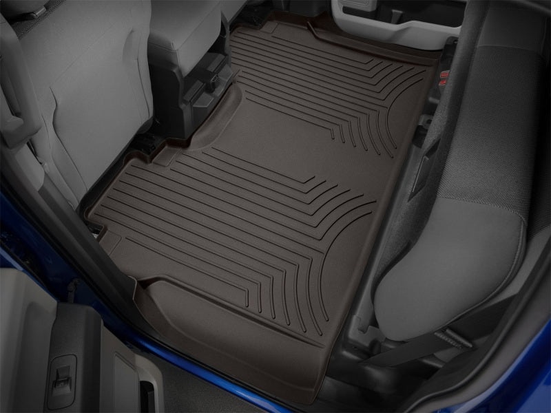 WeatherTech 2015+ Ford F-150 SuperCrew w/Bench 1st Row Rear FloorLiner HP - Cocoa