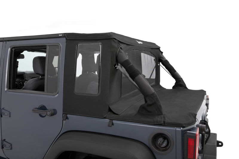 Bestop 07-18 Jeep Wrangler JK 4-Door Halftop Conversion Kit (Black Diamond)