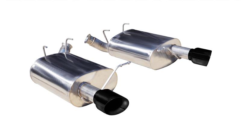 Corsa 2011-2014 Ford Mustang 3.7L V6 Black Sport Axle-Back Dual Rear Exhaust