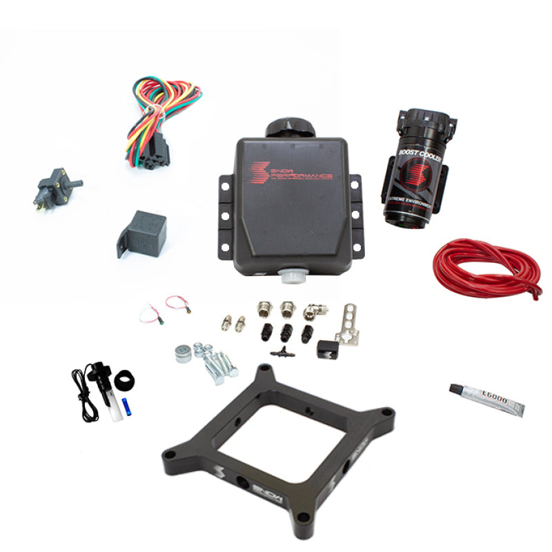 Snow Performance 4150 Flange Gas Stage 1 Naturally Aspirated Water Inj Kit (SS Braided 4AN Fittings)