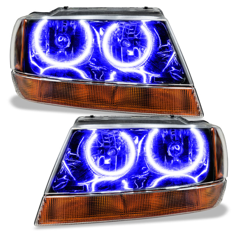 Oracle 99-04 Jeep Grand Cherokee SMD HL - Black - ColorSHIFT w/ 2.0 Controller