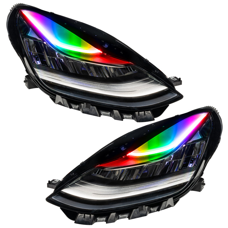 Oracle 17-21 Tesla Model 3 Headlight DRL Upgrade Kit - ColorSHIFT