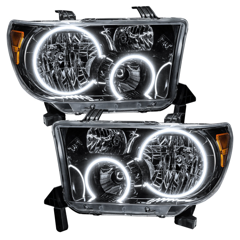 Oracle 07-11 Toyota Tundra Pre-Assembled Headlights - Black Housing - ColorSHIFT