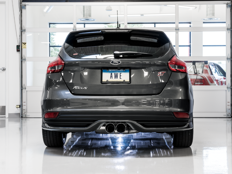 AWE Tuning Ford Focus ST Track Edition Cat-Back Exhaust - Chrome Silver Tips