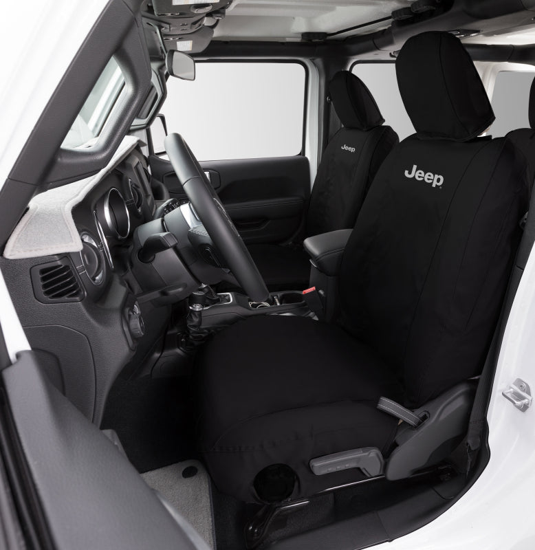 Covercraft 13-18 Jeep Wrangler JK 4dr 2nd Row 60/40 Endura Jeep Logo SeatSaver 2nd Row Seat Covers