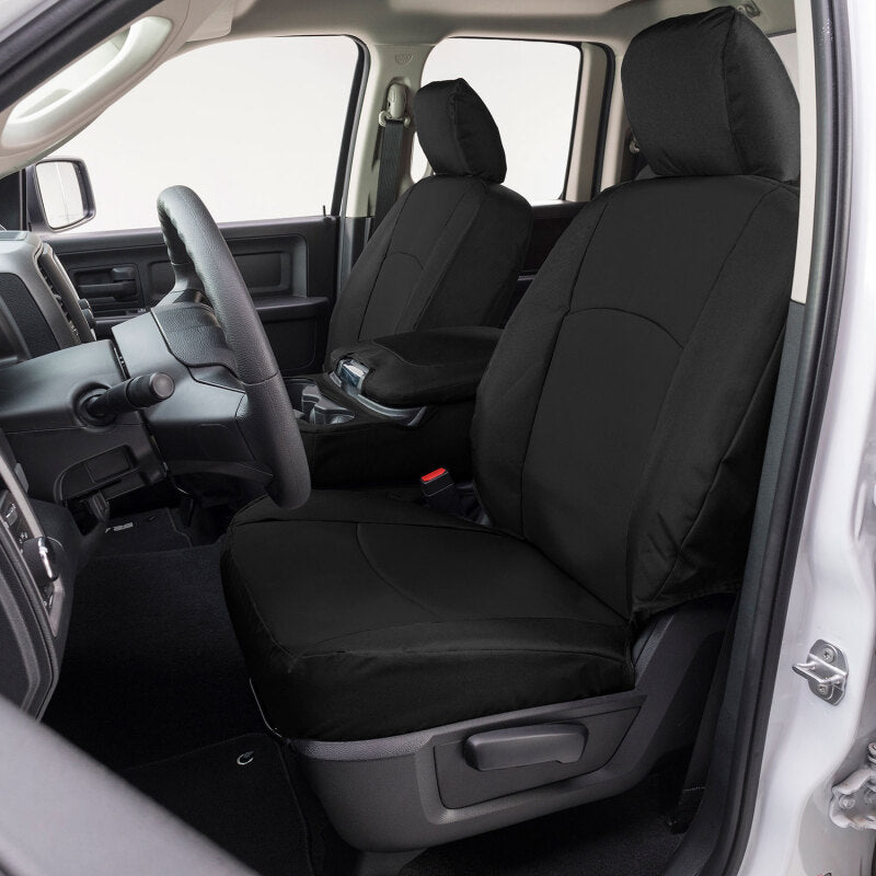 Covercraft 15-23 Dodge Challenger Endura PrecisionFit Custom Front Row Seat Covers - Black/Black