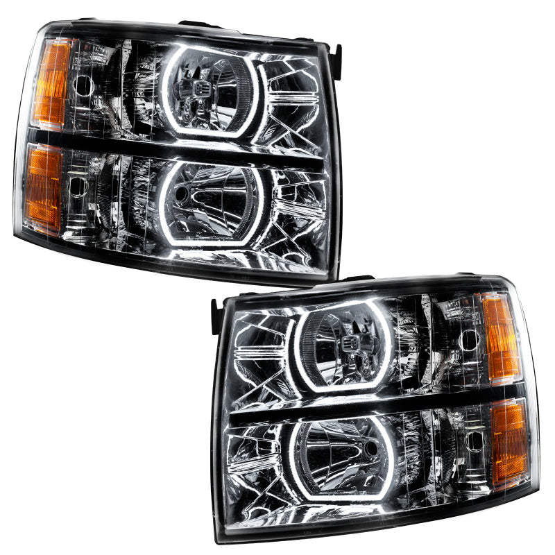Oracle 07-13 Chevy Silverado SMD HL - Blk - Square Style - ColorSHIFT w/ 2.0 Controller