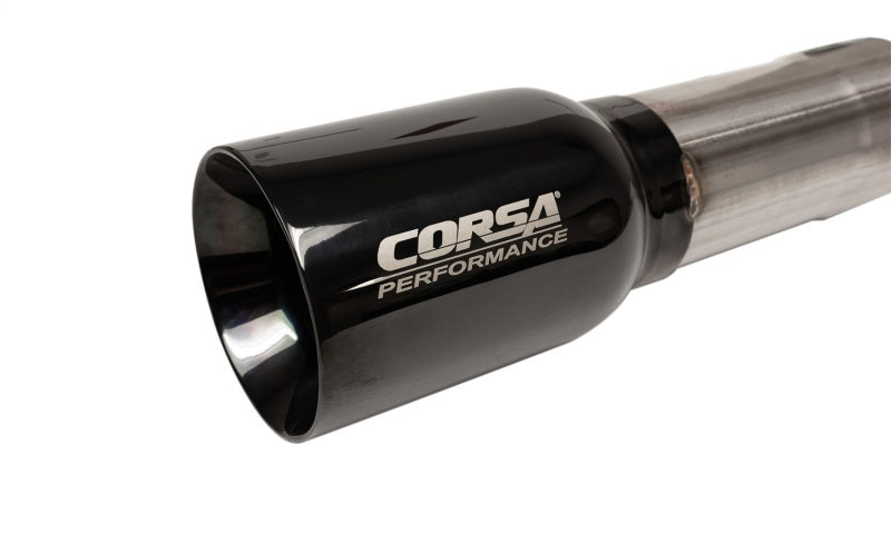 Corsa 07-18 Jeep Wrangler JKU 3.6L/3.8L 2.75in Sport Cat-Back Exhaust w/ 4in American Flag BlacTips