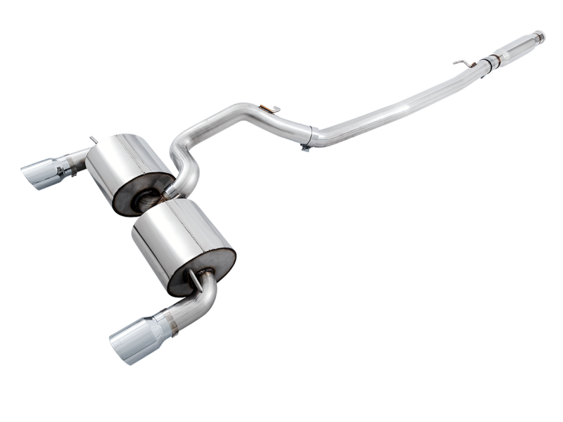 AWE Tuning Ford Focus RS Touring Edition Cat-Back Exhaust - Resonated - Diamond Black Tips