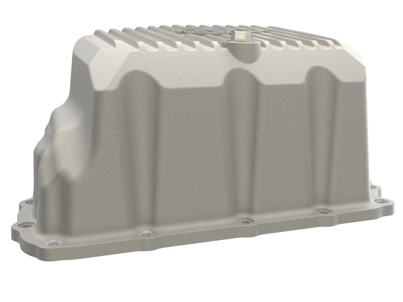 aFe GM Diesel Trucks 17-19 V8-6.6L L5P POWER Street Series Engine Oil Pan Raw w/ Machined Fins