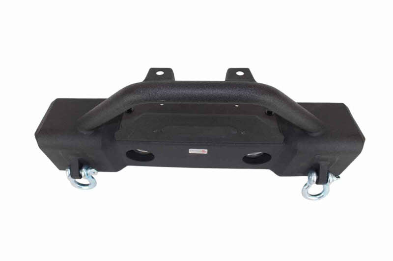 Fishbone Offroad 07-18 Jeep Wrangler JK Stubby Bumper W/Tube Guard - Black Textured Powdercoated