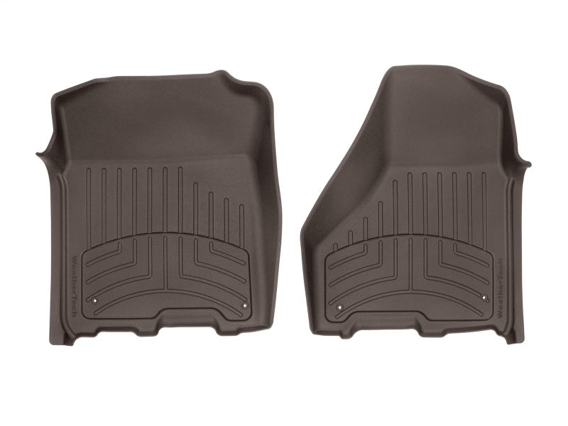 WeatherTech 12-18 Dodge Ram 1500 Crew Cab / Extended Cab Front FloorLiner HP - Cocoa