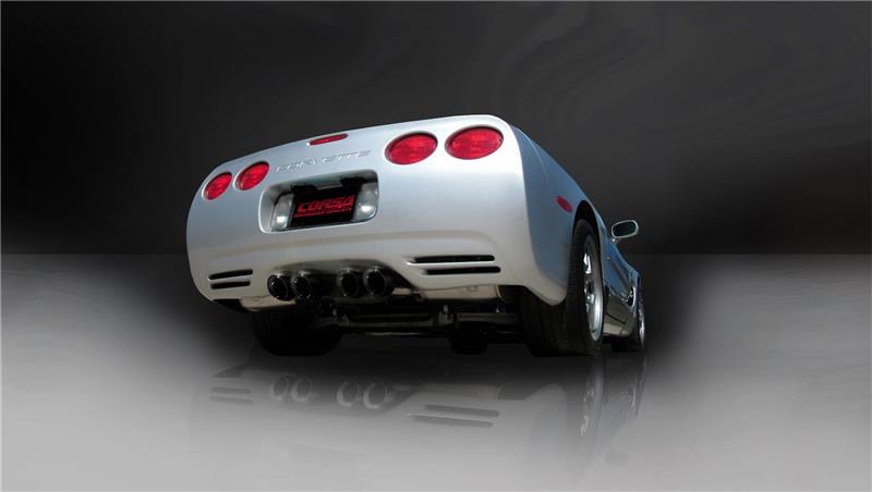 Corsa 1997-2004 Chevrolet Corvette C5 Z06 5.7L V8 Black Sport Axle-Back Exhaust