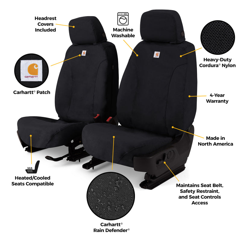 Covercraft 24-25 Jeep Wrangler Fr Buckets El Carhartt Super Dux SeatSaver Custom Front Row Seat Cvr