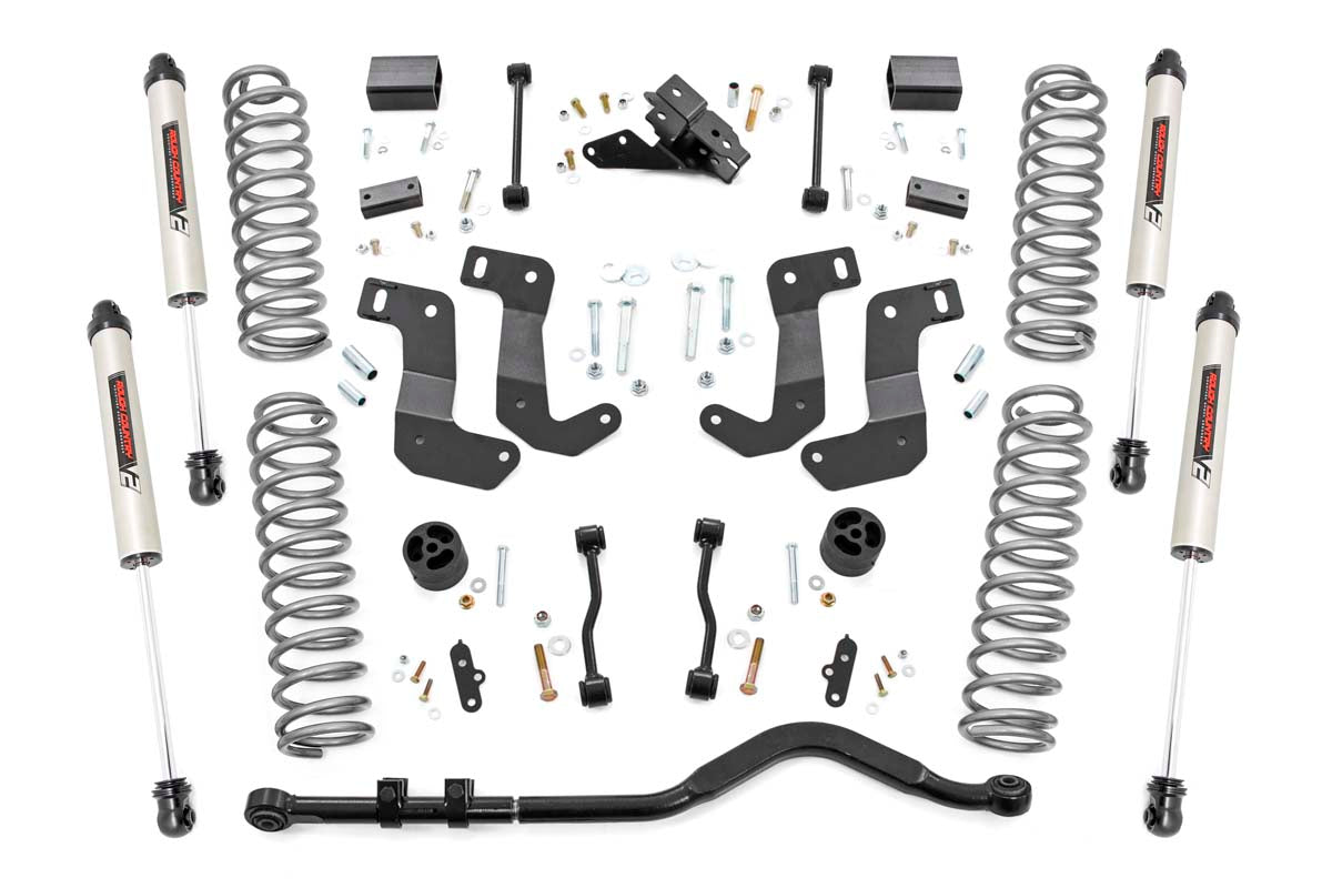 Rough Country 3.5 Inch Lift Kit | C/A Drop | Stage 1 | V2 | Jeep Wrangler Unlimited (18-23)
