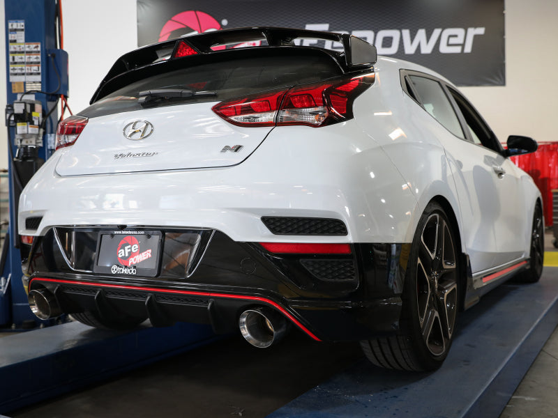 aFe Power Axle Back Exhaust - 19-20 Hyundai Veloster N L4-2.0L (t) w/ Polished tips