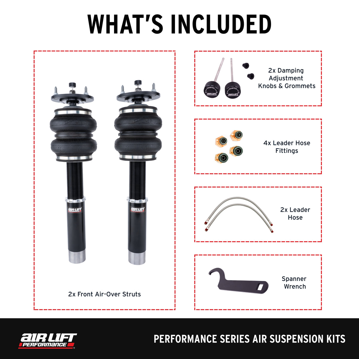 Air Lift Performance 82-93 BMW E30 3 Series Front Air Suspension Kit