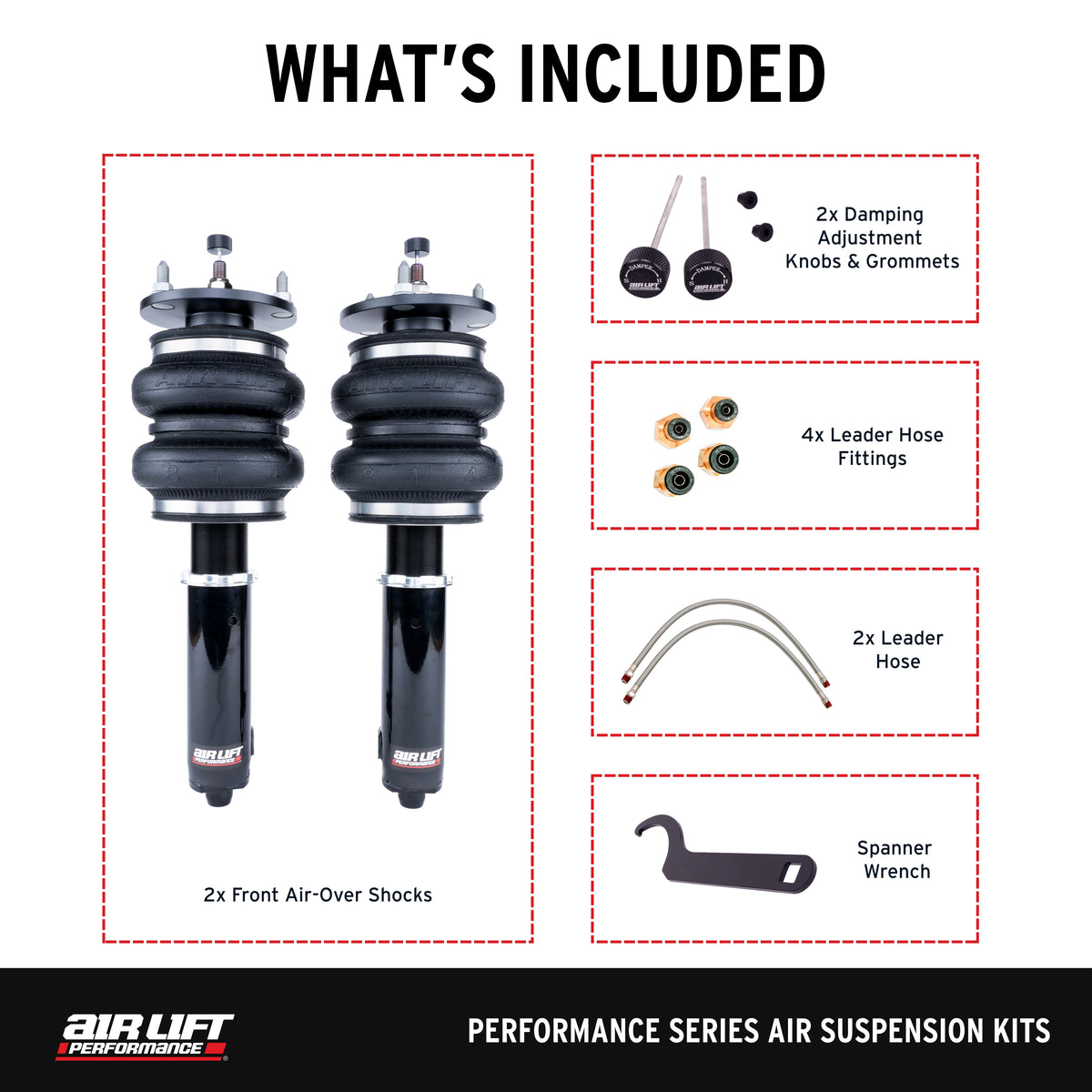 Air Lift Performance 06-24 Lexus GS/IS/RC Front Air Suspension Kit