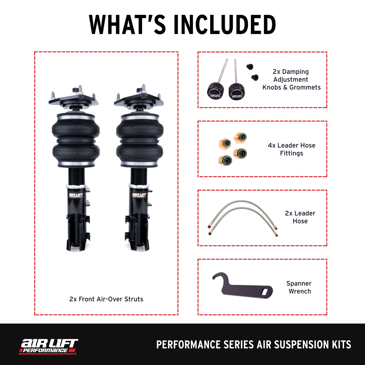 Air Lift Performance 10-16 Hyundai Genesis Coupe Front Air Suspension Kit