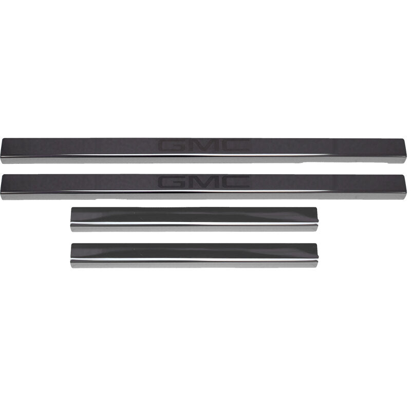 Putco 14-18 GMC Sierra LD - Crew Cab w/ GMC Etching (8pcs) Black Platinum Door Sills
